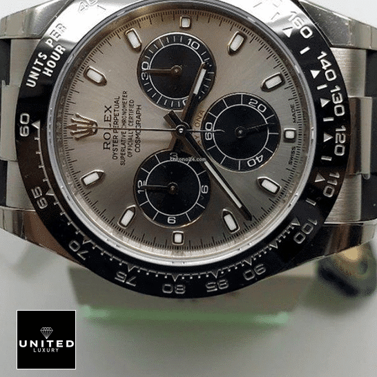 Rolex Daytona "Ghost" 116519LN "White Gold" Premium Replica 1:1 Rolex Daytona 116519LN-0024 Black Bezel Replica