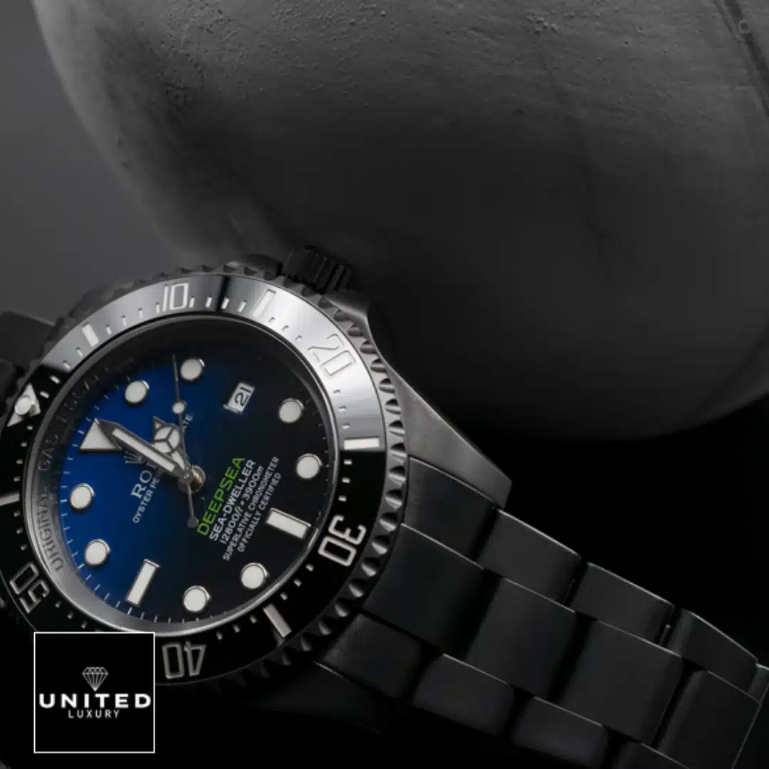 Rolex Deepsea Sea-Dweller "Black PVD D-Blue" 116660 Super Clone Edition Yeni Proje 4 15 Rolex Deepsea Sea-Dweller Black PVD 116660 D-Blue Oyster Replica