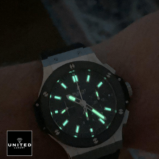 Hublot Big Bang "All Black" Timepiece 301.CI.1770.RX Near Original Replica hublot bigbang ceramic stick 1 Hublot Big Bang Ceramic Black Dial Replica dial phosphor