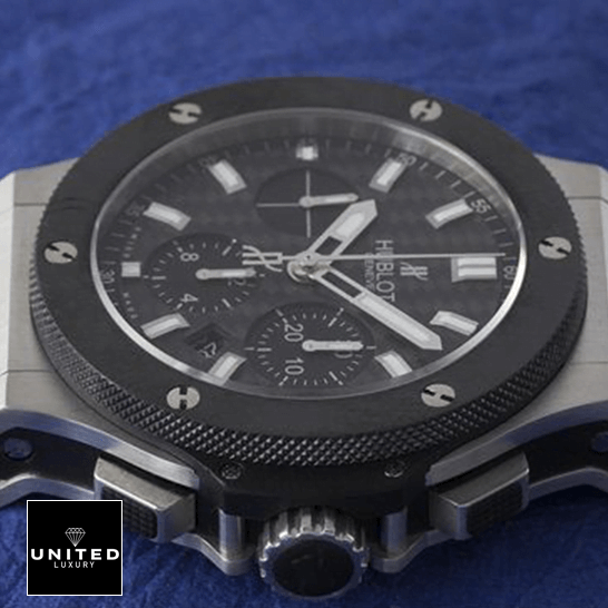 Hublot Big Bang "All Black" Timepiece 301.CI.1770.RX Near Original Replica hublot big bang steel ceramic 301.CI 1 Hublot Big Bang Steel Ceramic Black Background Replica blue background