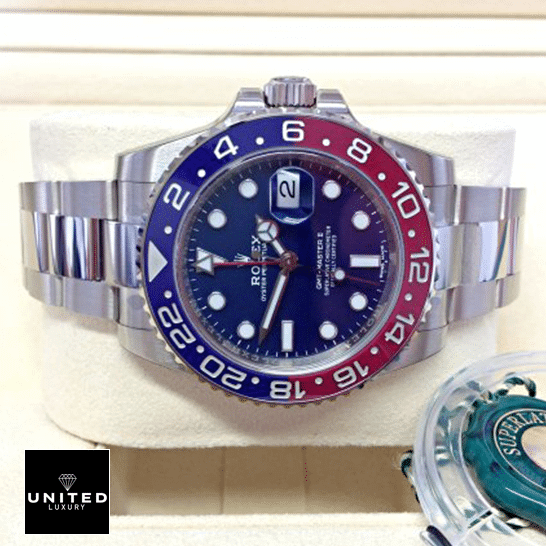 Rolex GMT-Master II 116719BLRO "Pepsi" Authentic Replica Edition rolex gmt master II blue dial amp redblue 116719BLRO man Rolex GMT-Master II Blue Dial & Red/Blue Bezel 116719BLRO Replica in the Rolex Box