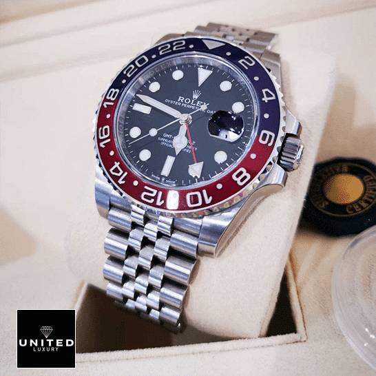 Rolex GMT-Master II "Pepsi" Jubilee 116520 Deluxe Replica Edition rolex gmt Rolex Gmt Master 116719BLRO Blue & Red Bezel Replica Jubilee Bracelet