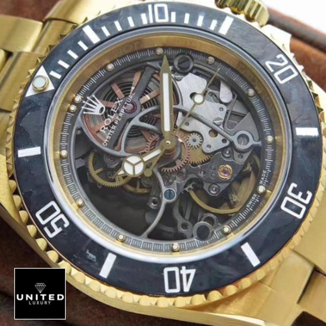 Rolex Submariner 114200 "Skeleton" Top Grade Clone 1:1 Yeni Proje 4 23 Rolex Oyster Perpetual Tourbillion Replica close view