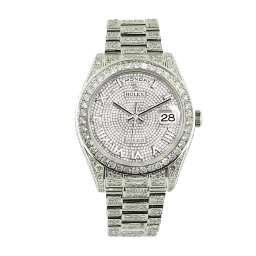 baguette-rolex-replica Rolex Datejust 116300 "Iced Out Baguette" Ultra Precision Replica - Image 1