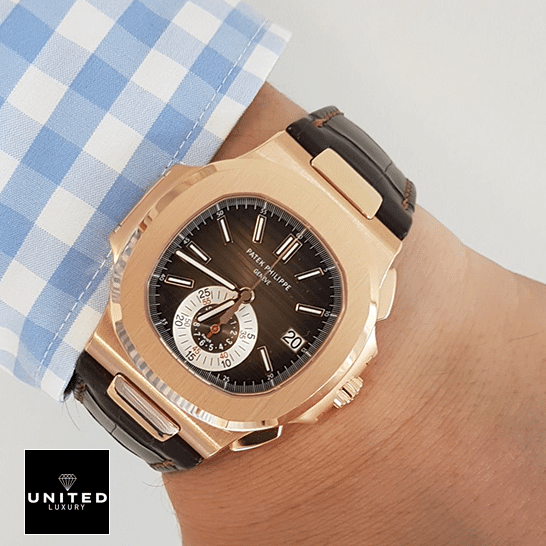 Patek Philippe Nautilus Chronograph 5980R "Rose Gold" Supreme Copy 1:1 patek philippe nautilus rose gold 5980R 001 replica man unitedluxurynet 3 patek_philippe_nautilus_rose_gold_5980R_001_replica_man_unitedluxurynet-3