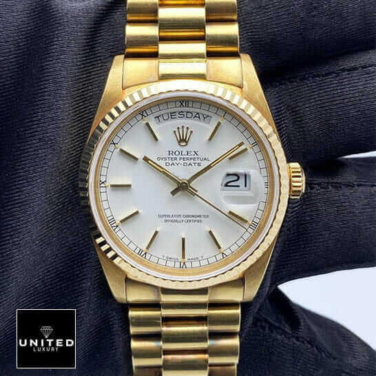 Rolex Datejust "Ivory Dial" 228239 High-End Clone Quality saz Rolex Day-Date 40 228239 EW Stainless Steel White Gold Dial Oyster Replica