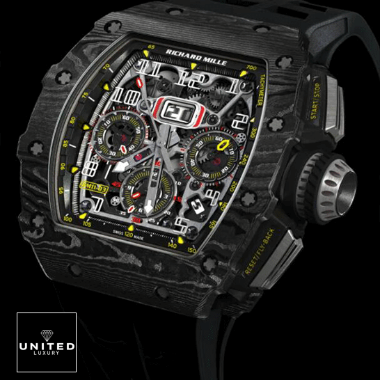 Richard Mille RM 11-03 "Carbon NTPT" Mirror Replica 1:1 richard mille rM11 Richard Mille RM11-03 Automatic Black Dial Replica black background