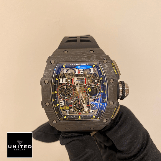Richard Mille RM 11-03 "Carbon NTPT" Mirror Replica 1:1 richard mille rM11 Richard Mille RM11-03 Automatic Winding Black Replica white background