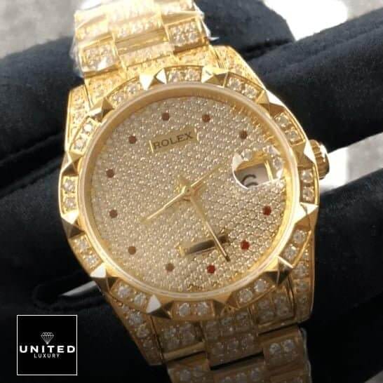 Rolex Cosmograph Daytona 116508 "Iced Out" Top Tier Replica Edition asdx 1 Rolex Datejust 116624 Gold Full Diamond Replica