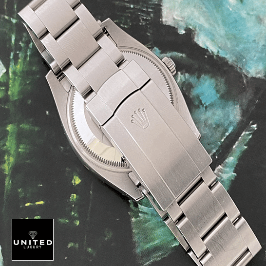 Rolex Datejust 134300 Oyster Perpetual "Pistachio Dial" Ultra Clone 1:1 Rolex Oyster Perpetual 126000 Stainless Steel Oyster Bracelet Fold Clasp on the Rolex logo