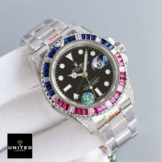 RolexGMT Master 116718LN "Diamond Bezel" Ultra Clone 1:1 Rolex GMT Master II 116710 Blue Red Gem Set Bezel Rolex GMT Master II 116710 Blue-Red Gem-Set Bezel Replica