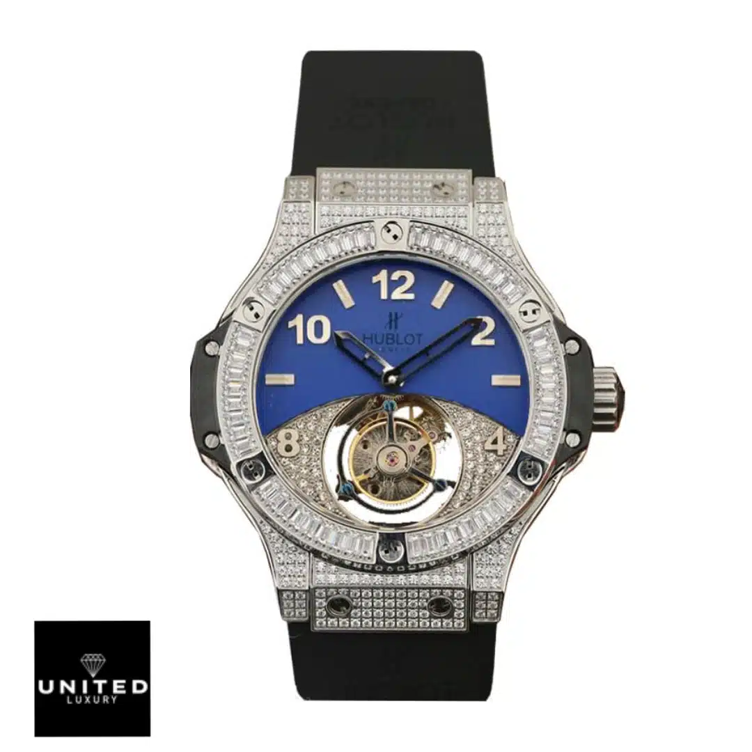 Hublot Classic Fusion 411.JX.1170.RX "Blue Diamond" Authentic Clone 1:1 Yeni Proje 1 12 Hublot geneve tourbillion with diamond blue dial replica analog view