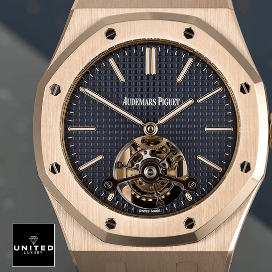 Audemars Piguet Royal Oak Tourbillon 26522OR "Rose Gold" Ultra Realistic Replica audemars piguet royal oak 26522OR.OO .1220OR.01 replica front Audemars Piguet Royal Oak 26522OR.OO_.1220OR.01 Blue Dial Replica
