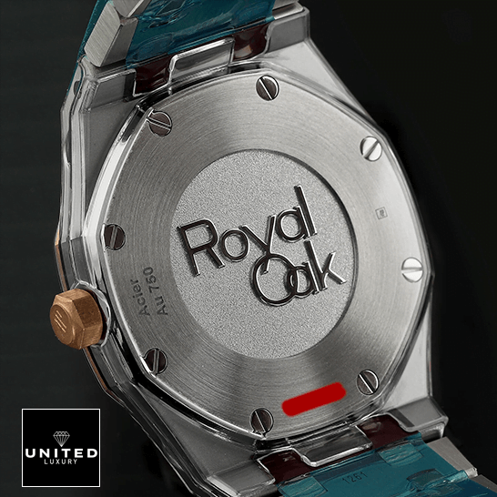 Audemars Piguet Royal Oak Ladies 67651SR.ZZ.1261SR.01 "Diamond Bezel" Super Clone Edition audemars piguet royal oak quartz ladies man 1 Audemars Piguet Royal Oak Stainless Steel Case Replica upside view