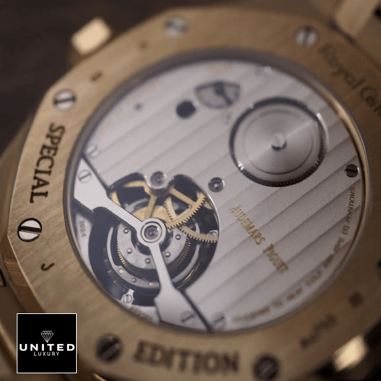 Royal Oak Tourbillon 26515OR.OO.1220OR.01 Extra-Thin Replica audemars piguet royal oak tourbillon extra plat machanisma man Audemars Piguet Royal Oak Tourbillion Replica upside case view