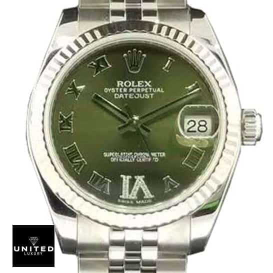 Rolex Datejust 126333 "Two-Tone" Mirror Clone Quality rolex datejust 220239 replica Rolex Datejust 220239 Stainless Steel Green Roman Dial