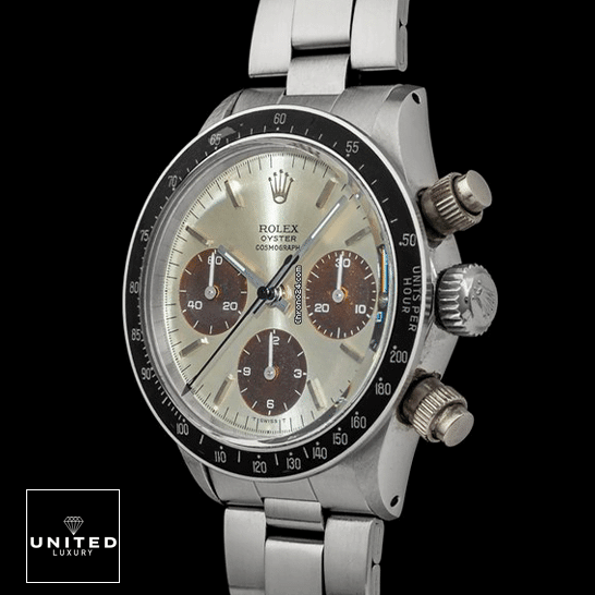 Rolex Cosmograph Daytona 6263 "Silver Dial" Ultra Fine Replica Rolex Daytona Cosmograph OW502596 Replica Stainless Steel Button & Crown Pusher