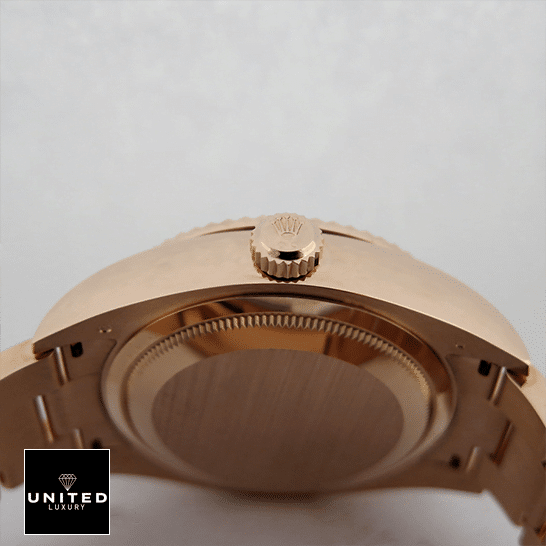 Rolex Sky-Dweller 326935 "Everose Gold" Swiss Super Clone Rolex Sky-Dweller Rose Gold Case 326935-0005 Crown Pusher Replica