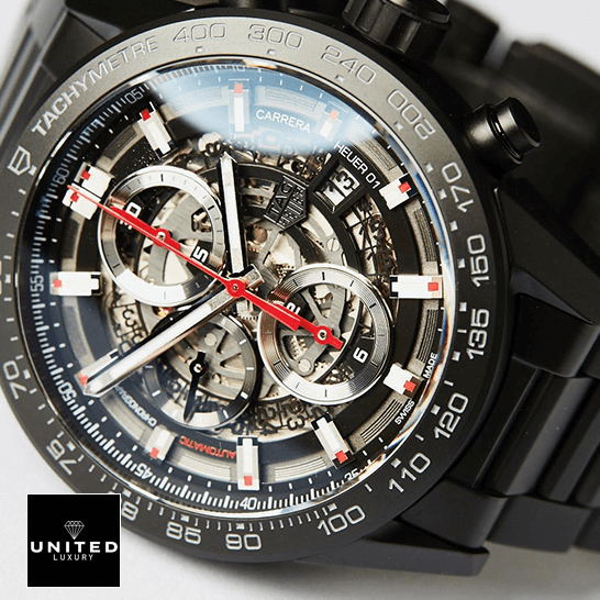 TAG Heuer Carrera 01 CAR2090.BH0729 "Black Skeleton" Top Grade Clone 1:1 Tag Heuer Carrera 01 Black Replica white background