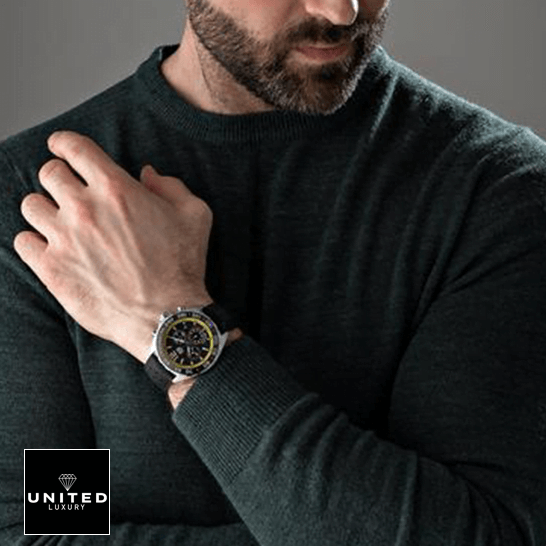 TAG Heuer Formula 1 CAZ1010.FT8024 "Black Dial" Ultra Precision Replica Tag Heuer Carrera Black Strap Bezel Black Dial Replica on the man wrist