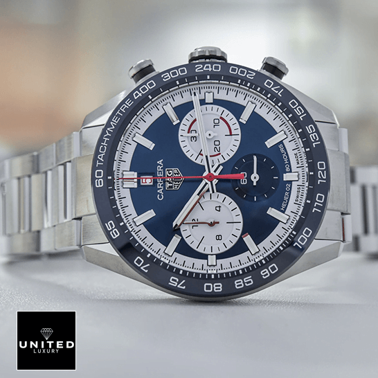 TAG Heuer Carrera Chronograph CBG2016.BA0616 "Blue Dial" High-End Clone Quality tag heuer carrera automatic chronograph CBN2A1E left Tag Heuer Carrera Automatic Blude Dial Stainless Steel Bracelet Replica crown / push button