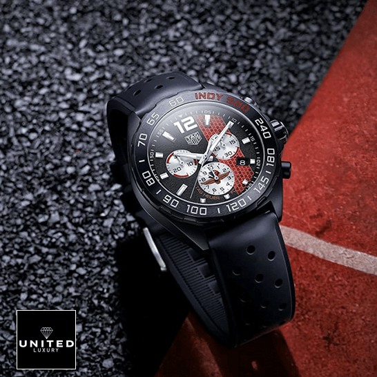 TAG Heuer Aquaracer Limited Edition CAZ101AD.FT8024 "Team USA" Premium Super Clone Tag Heuer Formula 1 İndy Red Black Dial Rubber Black Bracelet Replica