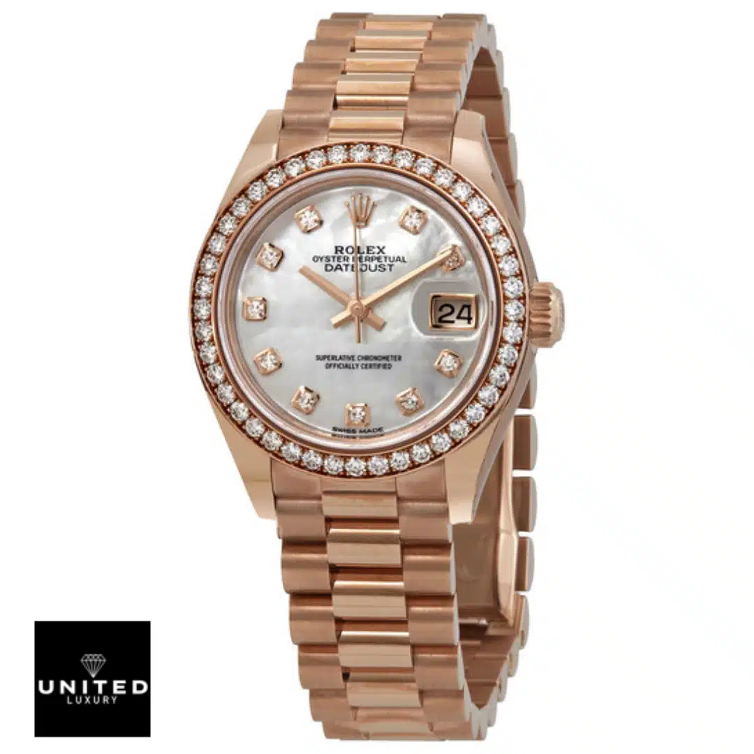 Rolex Datejust 279171 "Everose Rolesor" Ultra Detailed Clone Yeni Proje 25 Rolex Datejust diamond 279171 diamond bezel white background