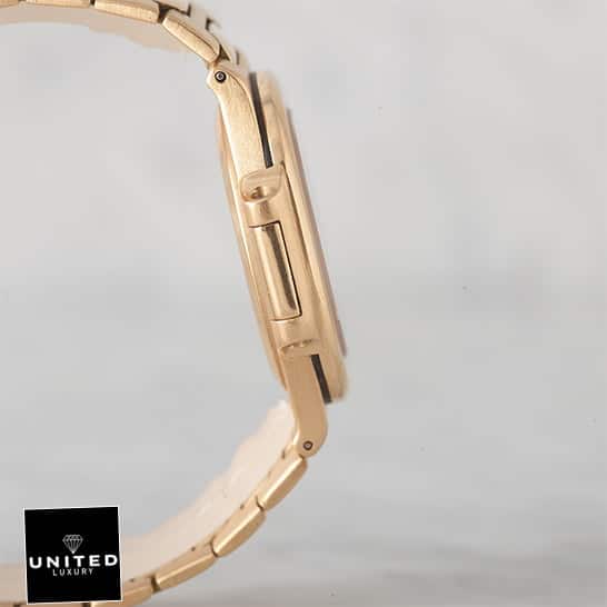 Patek Philippe Nautilus 3700 "Vintage" Handcrafted Clone Quality aa Patek Philippe Nautillus Vintage Gold Replica Left Side