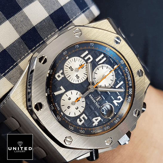 Audemars Piguet Royal Oak Offshore 26470ST "Navy Blue" Collector’s Replica audemars piguet royal oak offshore navy 26470ST.OO .A027CA.01 replica man unitedluxurynet 1 audemars_piguet_royal_oak_offshore_navy_26470ST.OO_.A027CA.01_replica_man_unitedluxurynet