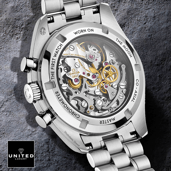 Omega Speedmaster Professional 311.99.42.30.04.001 "Black Dial" Ultra Clone 1:1 Omega Speedmaster Moonwatch Apollo Steel Replica upside view