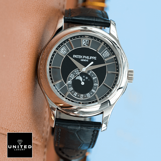 Patek Philippe Annual Calendar 5205G-010 "Opaline Dial" Deluxe Replica Edition patek hilippe complications automatic grey dial 5205G 010 front patek_hilippe_complications_automatic_grey_dial_5205G-010_front