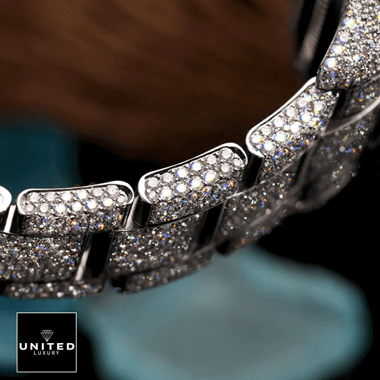 Rolex Datejust 126300 "Iced Out Arabic Dial" Super Clone Quality rolex datejust 116300 replica bracelet Rolex Datejust 116300 Iced Out Oyster Replica