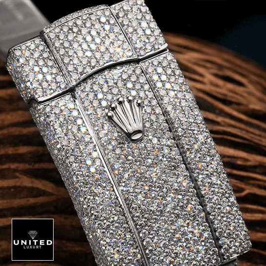 Rolex Datejust 126300 "Iced Out Arabic Dial" Super Clone Quality rolex datejust 116300 replica clasp Rolex Datejust 116300 Iced Out Fold Clasp on the Rolex Logo Replica