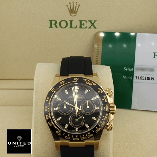 Rolex Cosmograph Daytona 116519LN "Oysterflex" Master Replica 1:1 Rolex Daytona Cosmograph 116518LN-0043 Replica & Guarantee Card