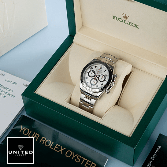 Rolex Cosmograph Daytona 116509 "White Gold" True to Original Copy Rolex Daytona 116509 White Gold Silver Dial Replica ın the Rolex Box