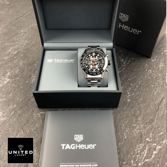 TAG Heuer Carrera 01 CAR2A1W.BA0703 "Black Steel" Collector’s Copy 1:1 tag heuer carrera Tag Heuer Carrera Calibre Black Bezel Steel Bracelet Replica in the box