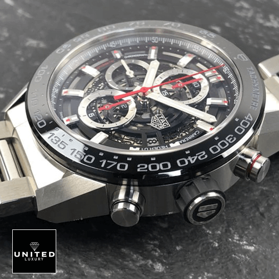 TAG Heuer Carrera 01 CAR2A1W.BA0703 "Black Steel" Collector’s Copy 1:1 tag heuer carrera calibre heuer 01 automatic chronograph CAR2A1W dial Tag Heuer Carrera Calibre Red Second Hand Black Bezel Replica crown / push button