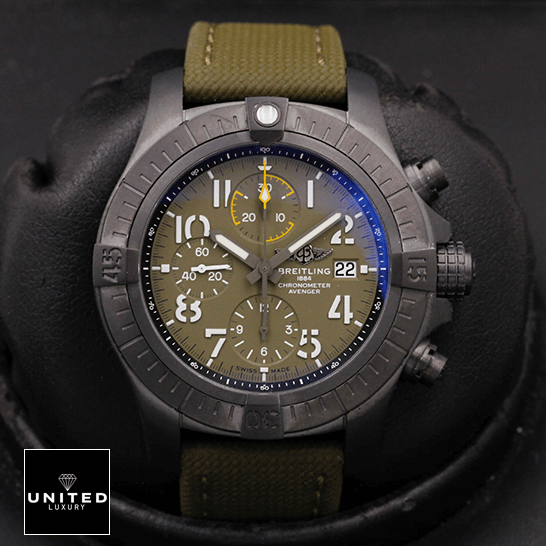 Breitling Avenger Night Mission V13317101L1X1 "Titanium" Premium Super Clone breitling avenger chronograph 45 night mission V13317101L1X1 dial breitling_avenger_chronograph_45_night_mission_V13317101L1X1_dial