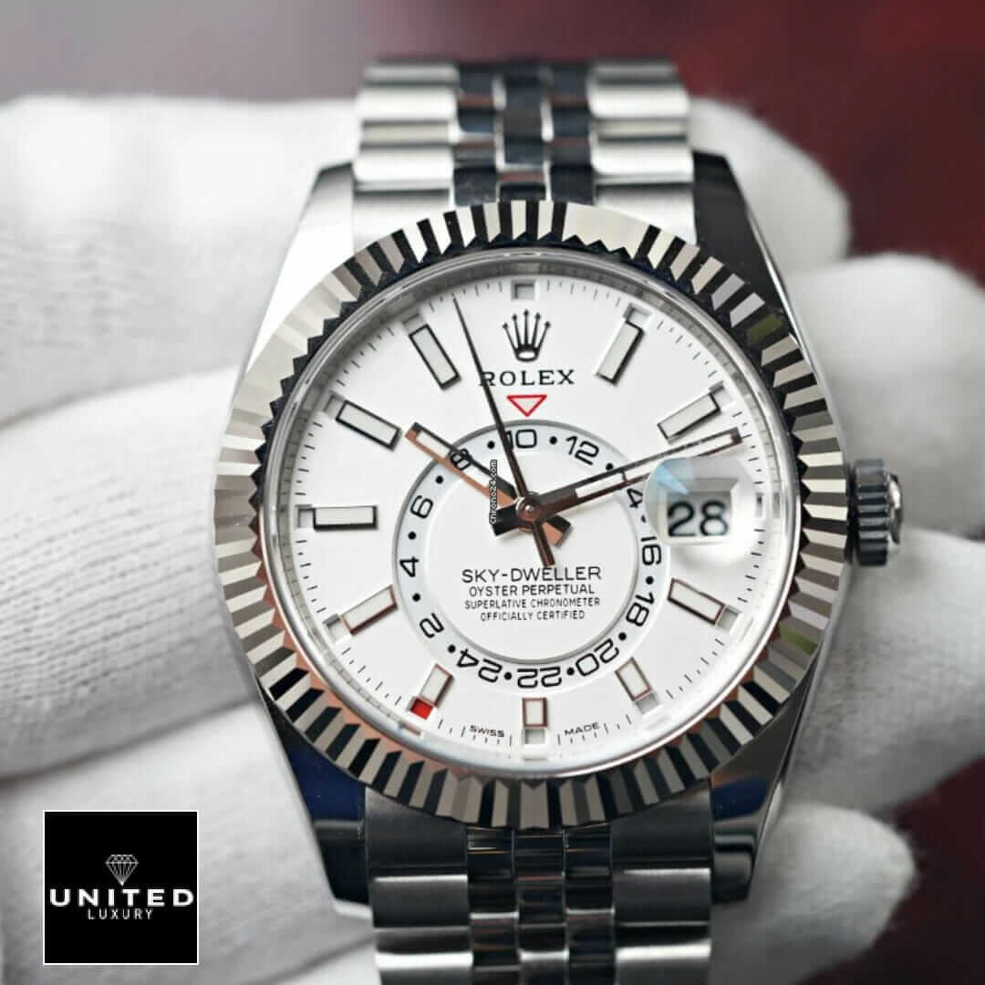 Rolex Sky-Dweller 326934 "White Dial" 1:1 Master Replica Yeni Proje kopyasi Rolex Sky-Dweller White Dial