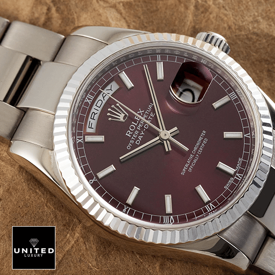 Rolex Day-Date 118239 "Cherry Dial" Master Replica 1:1 Day Datesacfasfdsafsafasfsfa Rolex day-date 118239-0304 purple dial leather backgorund