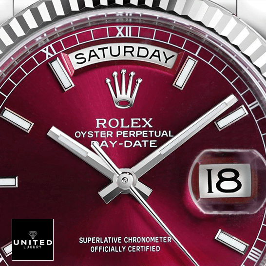 Rolex Day-Date 118239 "Cherry Dial" Master Replica 1:1 Day Datesafsafsafasfasf Rolex day-date 118239-0304 purple dial replica sapphire crystal close view
