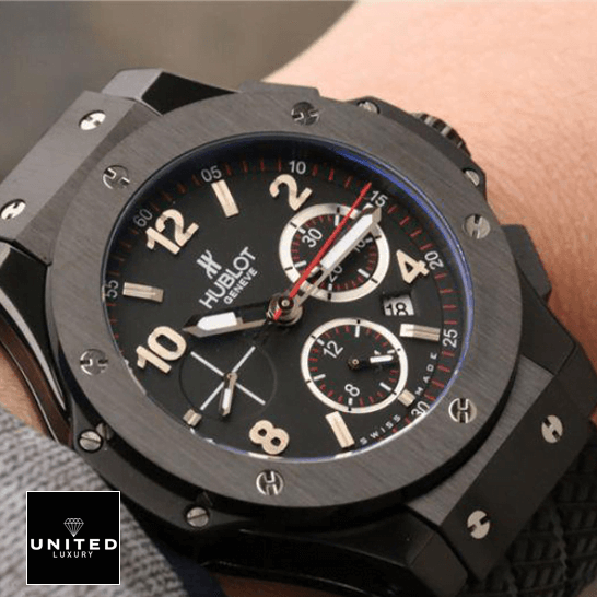 Hublot Big Bang 301.CX.130.RX "Black Magic" Top Tier Replica Edition hublot big bang 301.cx .130.rx replica wrist 1 Hublot Big Bang Black Dial Black Bezel Replica on the wrist