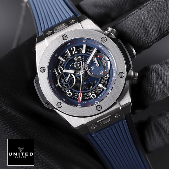 Hublot Big Bang Unico 411.JX.4802.RT "Sapphire" Elite Super Clone hublot big bang unico blue 411 NX 5179 RX replica in hand Hublot Big Bang Unico Blue 84.394.-5471.NL_.7112.RX Replica on the hand