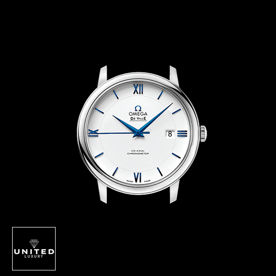 Omega De Ville Prestige 424.10.40.20.02.001 "Prestige" Precision Duplicate 1:1 Omega De Ville Prestige White Dial Replica black background