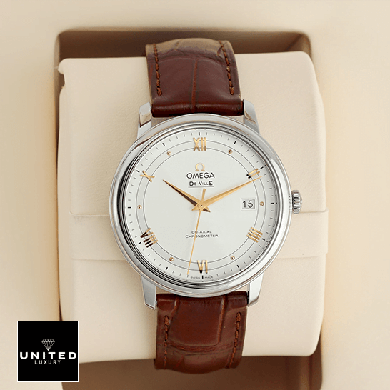 Omega De Ville 424_13_40_20_02_002 White Dial Replica in the box