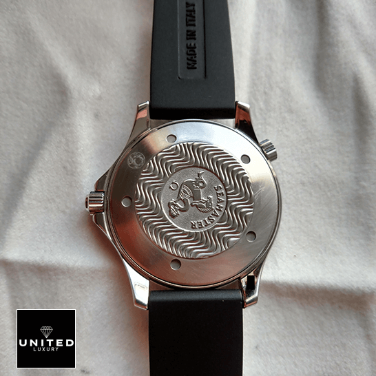 Omega Seamaster Aqua Terra 220.10.41.21.03.001 "Co-Axial" Deluxe Clone 1:1 omega seamaster professional back Omega Seamaster Professional Stainless Steel Case Replica upside view white background