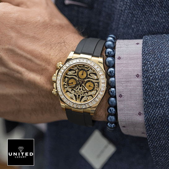 Rolex Cosmograph Daytona 116588TBR "Eye Of The Tiger" Exact Duplicate Quality rolex_daytona_eye_of_the_tiger_116588TBR_hand