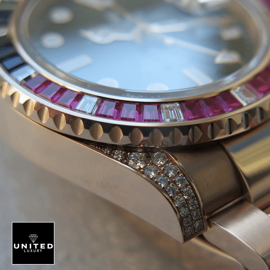 Rolex GMT-Master II 126755SARU "Diamond Bezel" True to Original Copy Rolex GMT-Master II 126755SARU Rose Gold Case with Diamond Replica