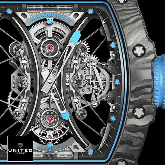 Richard Mille RM 53-01 "Pablo Mac Donough" Super Clone Edition richard mille tourbillon pablo mac donough machanism Richard Mille Tourbillion Pablo Mac Donough Replica blue