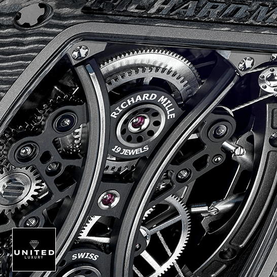 Richard Mille RM 53-01 "Pablo Mac Donough" Super Clone Edition richard mille tourbillon pablo mac donough man back dial Richard Mille Tourbillion Pablo Mac 19 Jewels Replica mechanism view